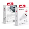 Forcell Carbon CC50-1A1C 38W USB-C PD + USB-A QC 3.0 Auto-oplader - Wit