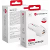 Forcell Carbon CC50-1A1C 38W USB-C PD + USB-A QC 3.0 Auto-oplader - Wit