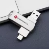 Forcell pendrive 64GB USB 3.2 Gen 1 (USB-A / USB-C) F-Data Metal Duo zilver