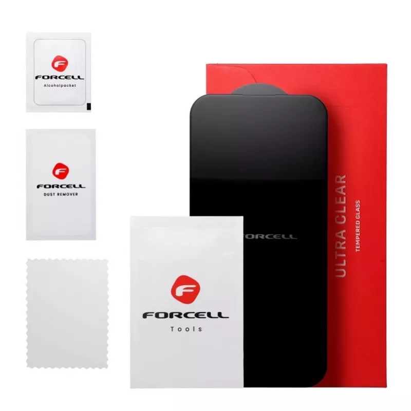 Forcell Ultra Clear Glass gehard glas screenprotector voor Samsung Galaxy S22 / S23 - zwart