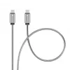 Forcell USB-C naar USB-C kabel F-Energy QC4.0 PD 5A 100W E-Mark metaal 1m zilver C239