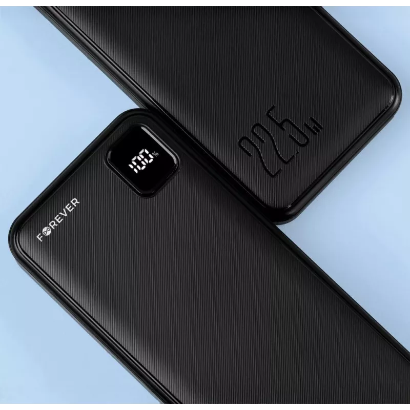 Forever powerbank TB-300L PD QC 22.5W 20000 mAh zwart