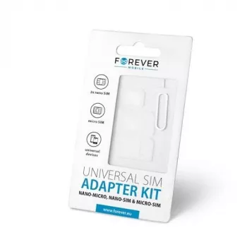 Forever universele NANO SIM/Micro, Micro SIM naar NANO/SIM (3in1) simkaart-adapter set met uitwerpgereedschap