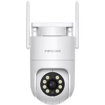Foscam PD8 draadloze bewakingscamera wit 8MP (3840x2160), WiFi 6 dualband, millimetergolfradar, 360° auto-tracking, pan & tilt