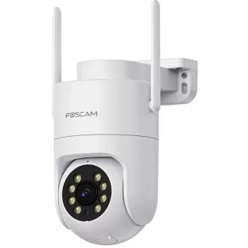 Foscam PD8 draadloze bewakingscamera wit 8MP (3840x2160), WiFi 6 dualband, millimetergolfradar, 360° auto-tracking, pan & tilt