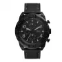 Fossil FS5874 herenhorloge met blauwe wijzerplaat en bruin leren band 42mm