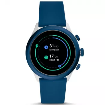 Fossil FTW4036 Gen 5 Smartwatch 44mm RVS siliconen band Wear OS
