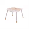 FOX174318 witte rechthoekige salontafel met onderste legplank, gelakt MDF-blad, modern woonkamer