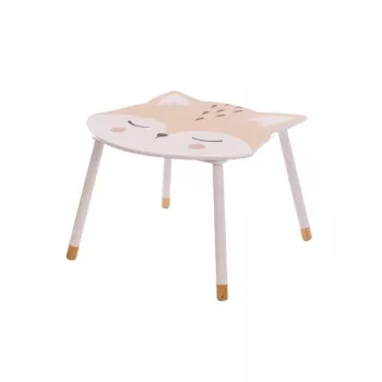 FOX174318 witte rechthoekige salontafel met onderste legplank, gelakt MDF-blad, modern woonkamer
