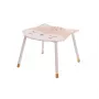 FOX174318 witte rechthoekige salontafel met onderste legplank, gelakt MDF-blad, modern woonkamer