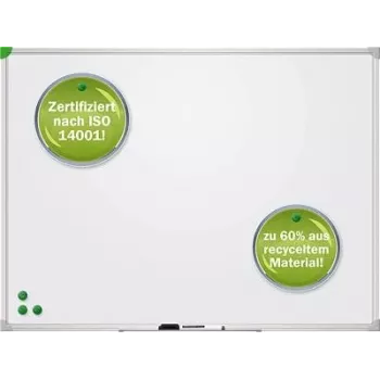 Franken u-act!line magnetisch whiteboard 400 x 300 mm, gelakt staal, zilveren geanodiseerd aluminium frame, wandmontage, inclusief pennenbak SC913040