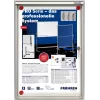FRANKEN X-tra!Line afsluitbaar zwart prikbord voor binnen 1 x DIN A4, magnetisch droog uitwisbaar oppervlak, zilveren geanodiseerd aluminium frame (FSA1)