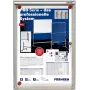 FRANKEN X-tra!Line afsluitbaar zwart prikbord voor binnen 1 x DIN A4, magnetisch droog uitwisbaar oppervlak, zilveren geanodiseerd aluminium frame (FSA1)