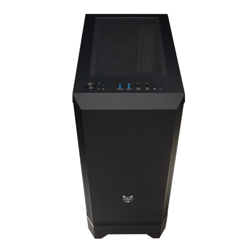 FSP CMT260 ATX mid-tower gaming-behuizing - tempered glass, zwart