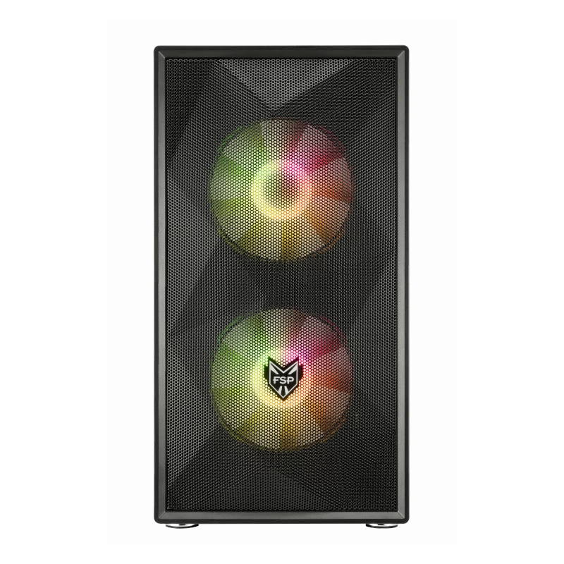 FSP CST130A micro-ATX gaming-behuizing - zwart