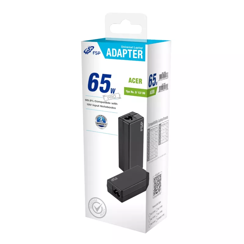 FSP PRO 65W Universele Laptop-adapter – Acer