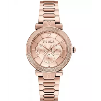 FURLA Giada Dames quartz horloge WW00011006L3 38mm zilver roze leer