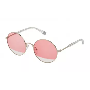 FURLA SFU235-560579 dames zonnebril - zwart montuur, grijs verlopende glazen, 56 mm