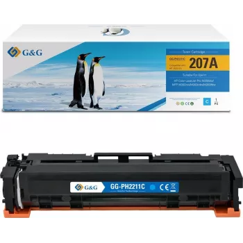 G&G compatibele tonercartridge voor HP 207A / W2211A (cyaan)