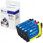 G&G Multipack inktpatronen compatibel met Epson 604XL (4 x XL, zwart/cyaan/magenta/geel, 20547)
