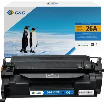 G&G Toner compatibel met HP 26A / CF226A (Zwart, 3.100 Pagina's)