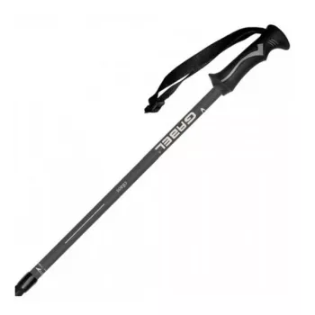 Gabel Cilaos Ardesia telescopische wandelstokken 68-142 cm zwart