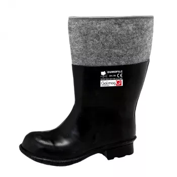 GALMAG vilten rubberlaarzen 06 R.47 Łódzkie - maat 47, zwart/grijs, waterdicht, geïsoleerd