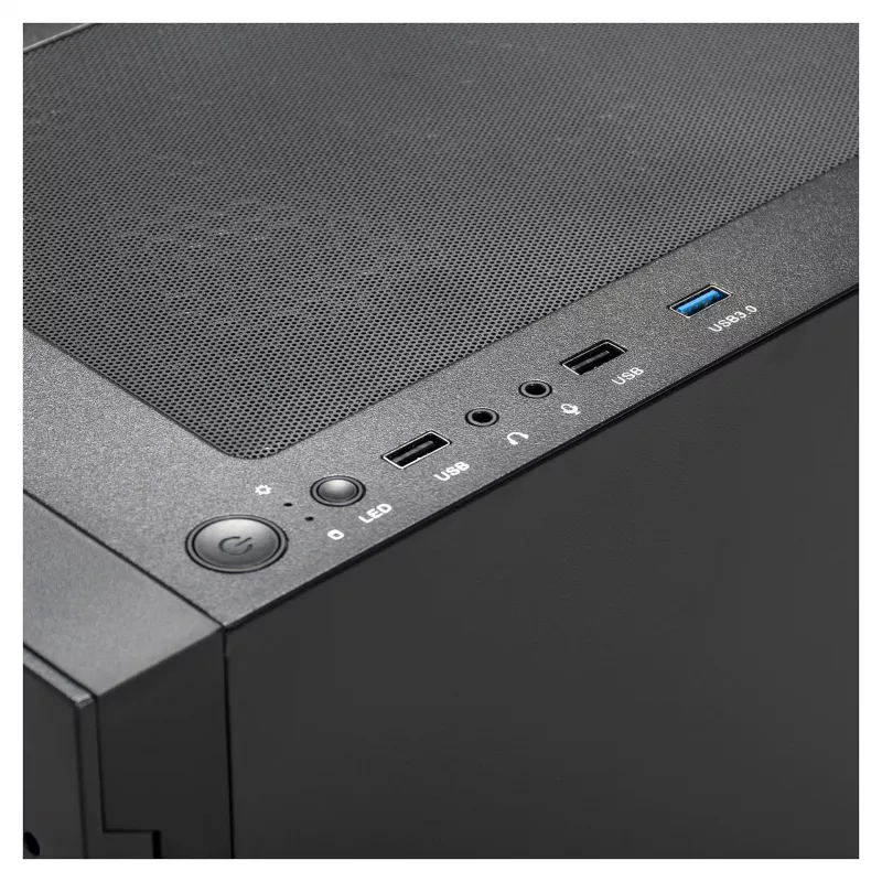 Gamdias Talos E3 Mesh RGB miditower ATX behuizing met gehard glaspanelen (zwart)