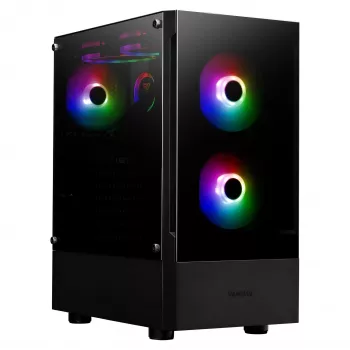 GAMDIAS Talos E3 RGB midi-tower ATX behuizing met gehard glazen zijpaneel (zwart)