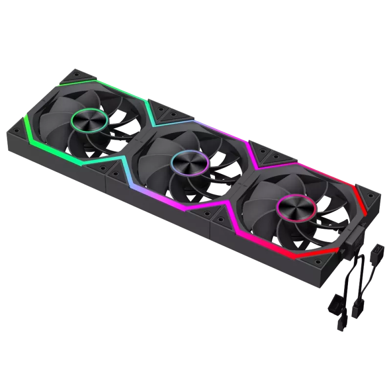 Gamemax FN12A-N2 WL-R behuizingsventilator zwart