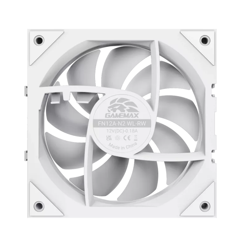 Gamemax FN12A-N2 WL-RW behuizingsventilator wit