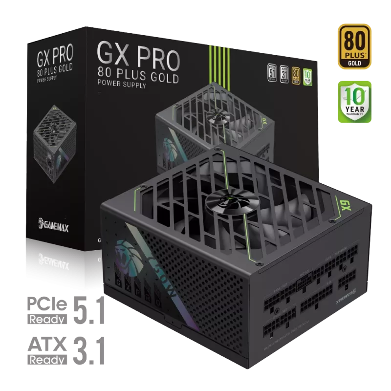 GAMEMAX GX PRO 750G 750W 80 PLUS Gold modulaire voeding