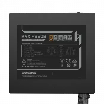 GAMEMAX MAX P650B 650W Bronze niet-modulaire voeding