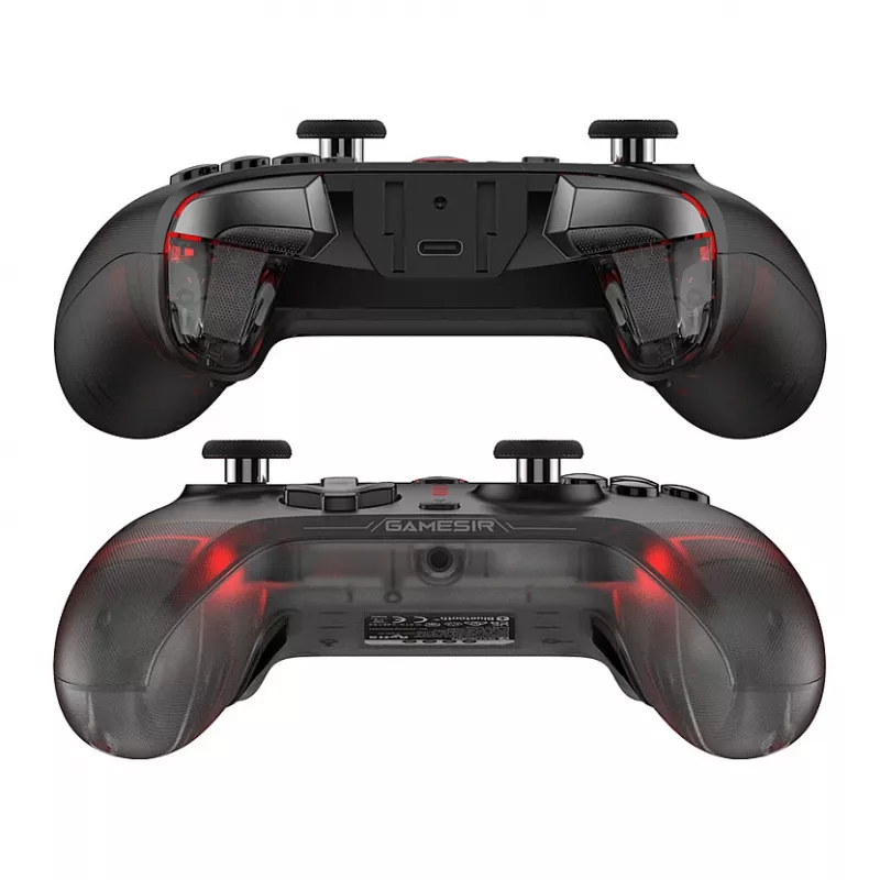GameSir Cyclone 2 tri-mode draadloze gaming controller met hall-effect sticks en triggers, RGB-verlichting, programmeerbare achterknoppen, 6-assige gyroscoop, 20h accu - zwart