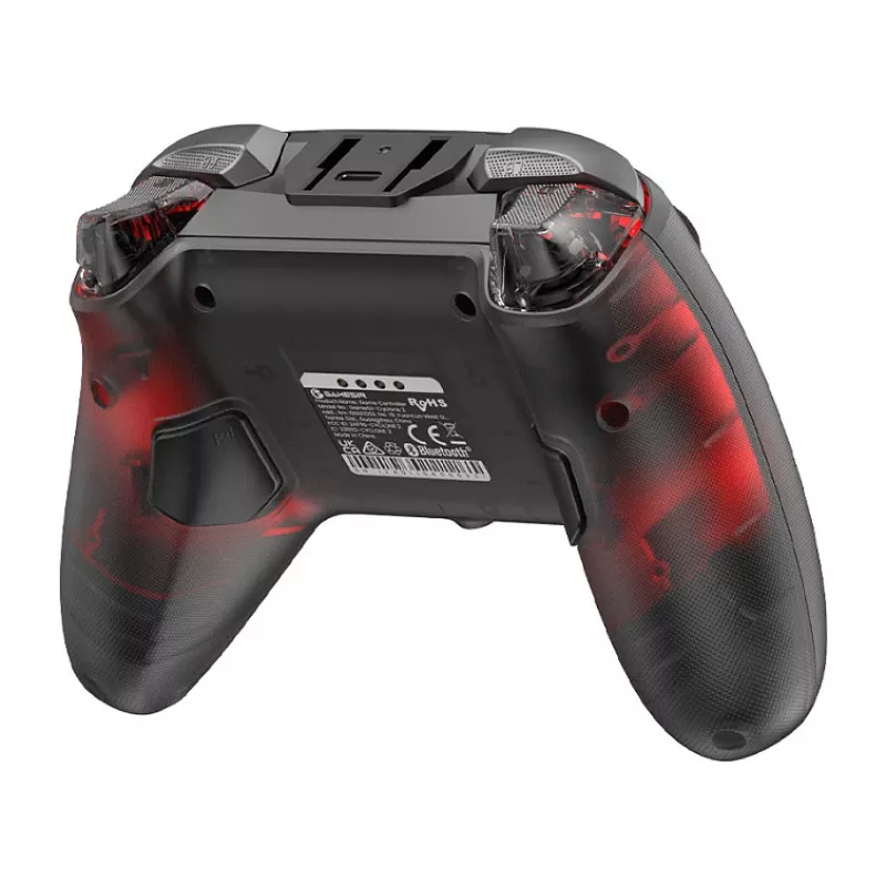 GameSir Cyclone 2 tri-mode draadloze gaming controller met hall-effect sticks en triggers, RGB-verlichting, programmeerbare achterknoppen, 6-assige gyroscoop, 20h accu - zwart