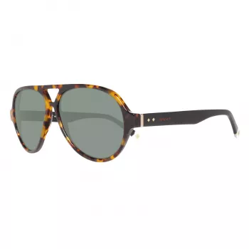 GANT GRS2003TOBLK2 heren rechthoekige zonnebril - zwart montuur, grijze glazen, 58 mm
