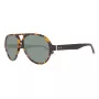 GANT GRS2003TOBLK2 heren rechthoekige zonnebril - zwart montuur, grijze glazen, 58 mm