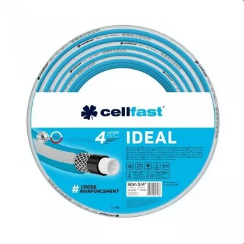 Tuinspuit - Cellfast IDEAL (10-262) - 20m, 1/2 inch, 3-laags PVC, transparant groen met gele streep