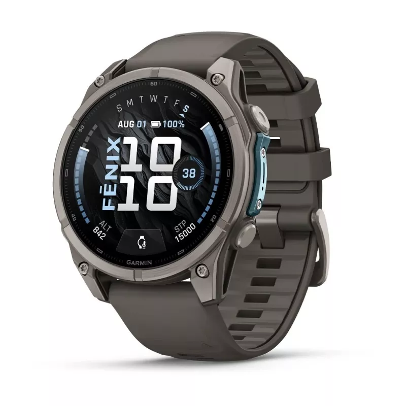 Garmin Fenix 9 – 47mm titanium met Pebble Grey siliconenband