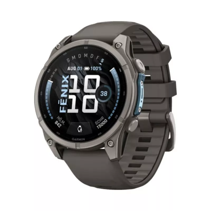 Garmin Fenix 9 – 47mm titanium met Pebble Grey siliconenband