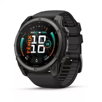 Garmin fenix 9 – 51 mm, Carbon Grey DLC titanium met zwarte siliconenband 010-04763-11