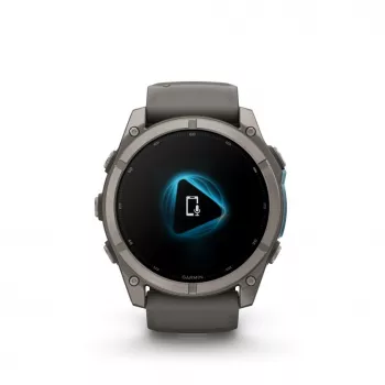 Garmin fenix 9 – 51 mm, titanium met Pebble Grey siliconenband 010-04763-01
