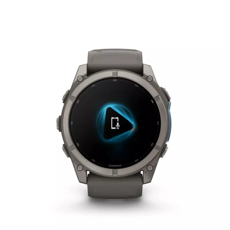 Garmin fenix 9 – 51 mm, titanium met Pebble Grey siliconenband 010-04763-01