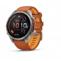 Garmin Fenix 9 Pro – inReach, 47 mm titanium met Autumn Orange/Spark Orange siliconenband