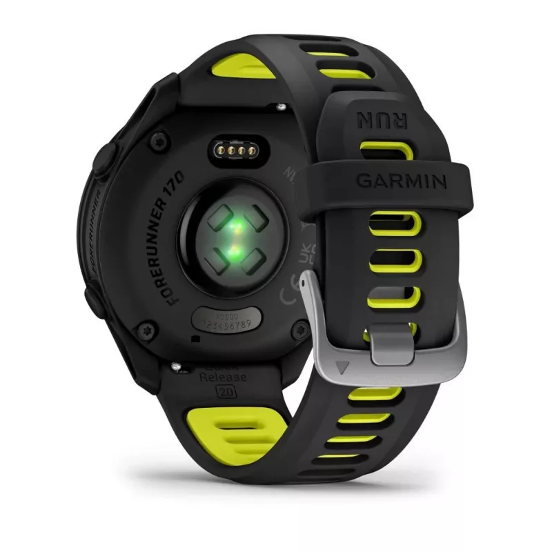 Garmin Forerunner 170 Music, zwart met zwart/geel bandje