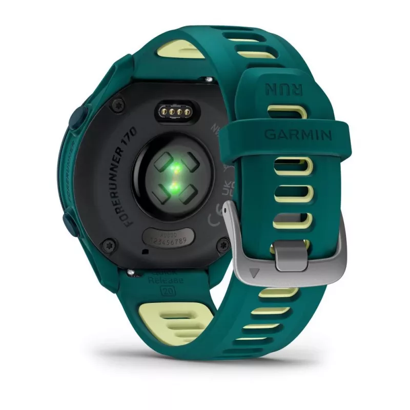 Garmin Forerunner 170 Music, Teal Green met Teal Green/Citron bandje