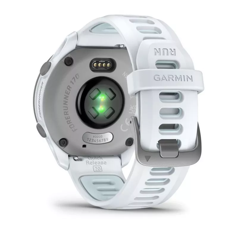 Garmin Forerunner 170 Music, Whitestone met Whitestone/Cloud Blue armband
