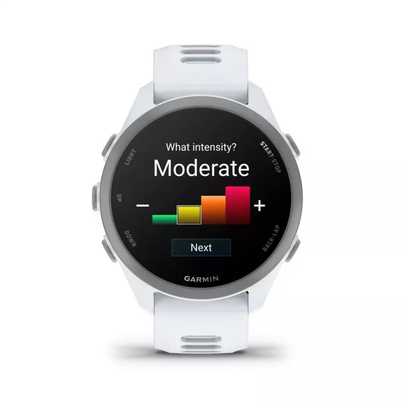 Garmin Forerunner 170 Music, Whitestone met Whitestone/Cloud Blue armband