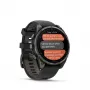 Garmin fenix 8 Pro 47 mm AMOLED-smartwatch, saffier, Carbon Grey DLC Titanium met Black/Pebble Grey siliconen band