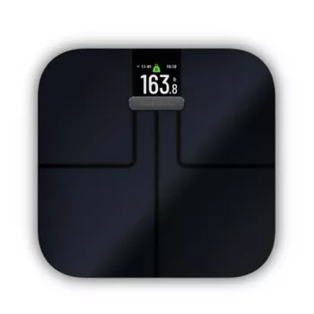Garmin Index S2 slimme weegschaal zwart met Wi-Fi, lichaamssamenstelling, 16 gebruikersprofielen